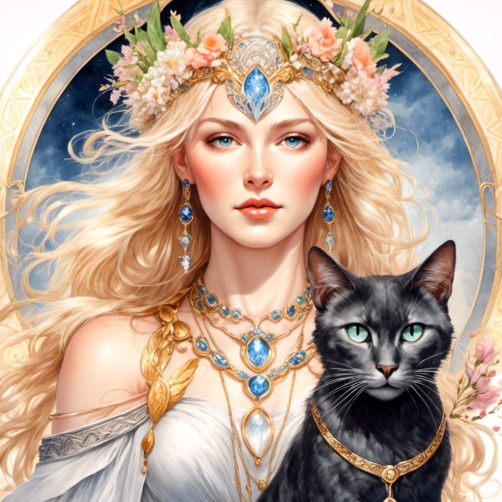 Freyja is the Norse goddess of love, beauty, and fertility.