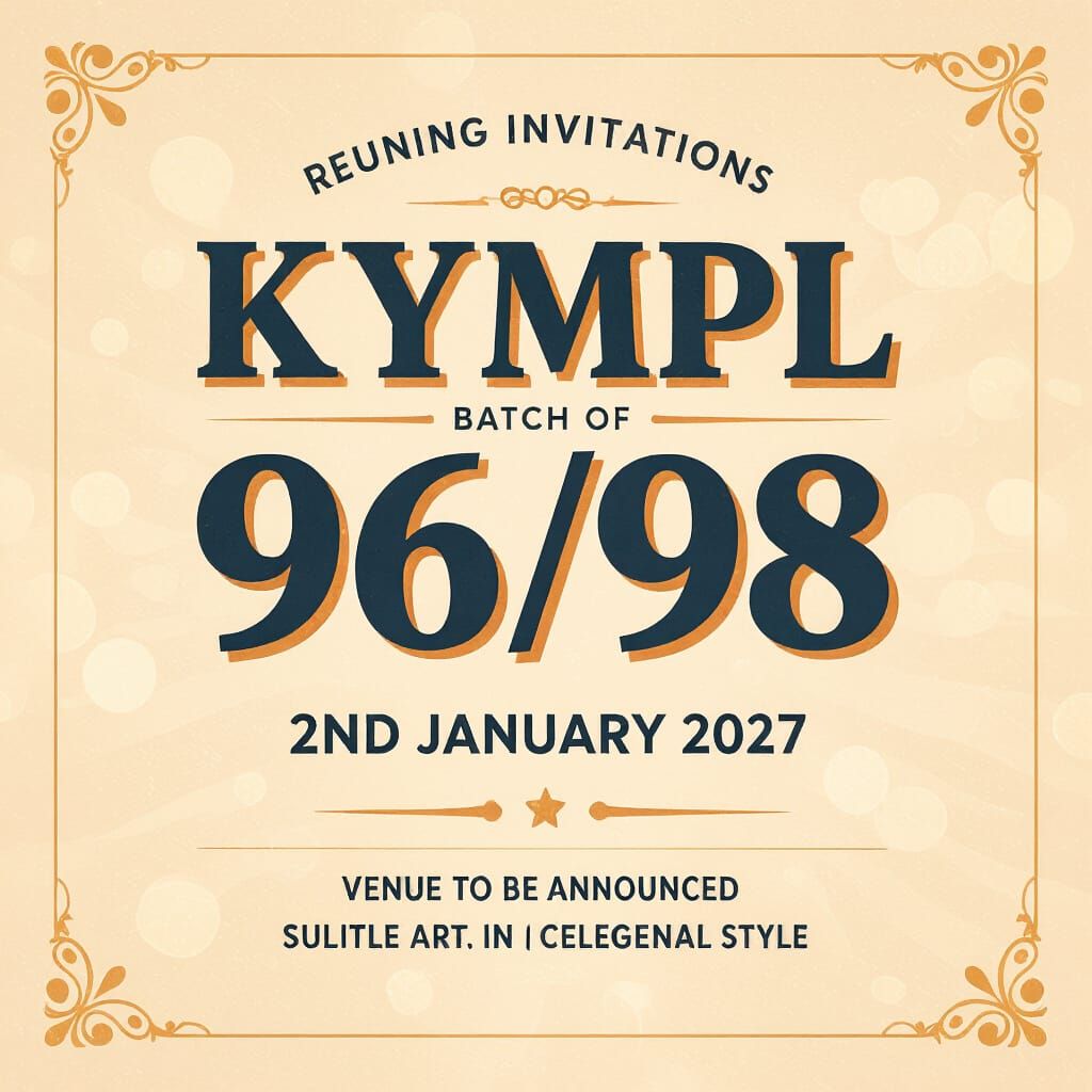 Nostalgic Reunion Invitation for KYMPL KL Batch 96/98