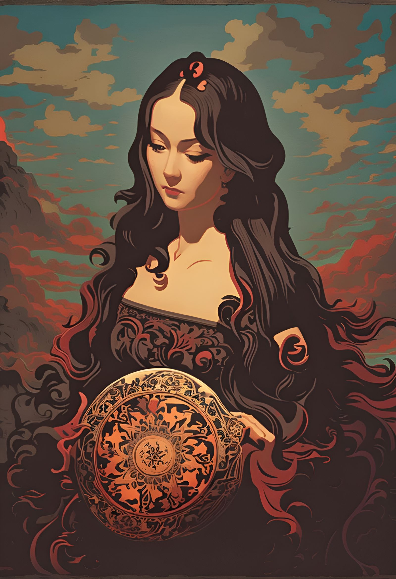 Punk Rock Mona Lisa: Vintage Poster Art