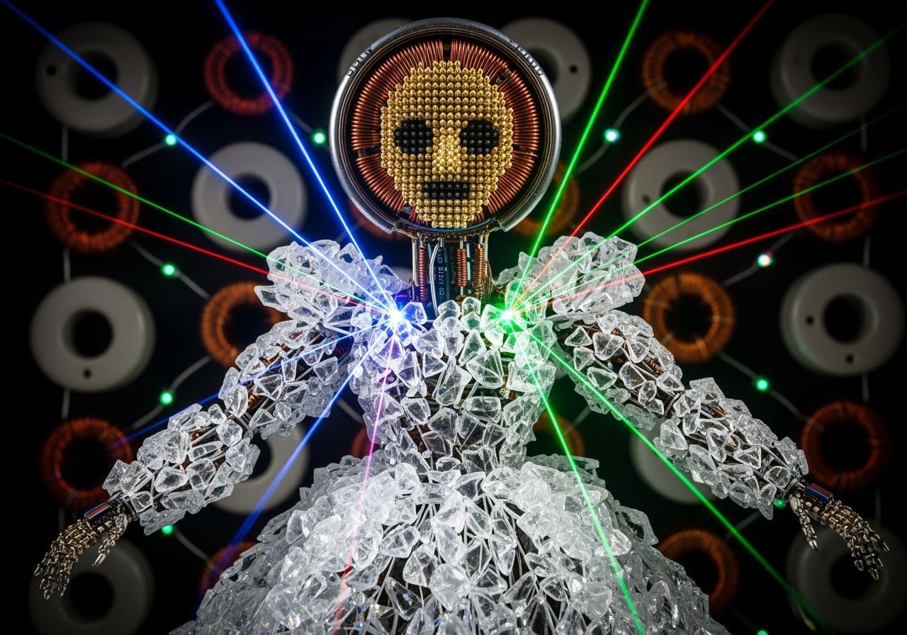 Animatronic Inductor Coil Pin Grid Array Piezoelectric Cryst...