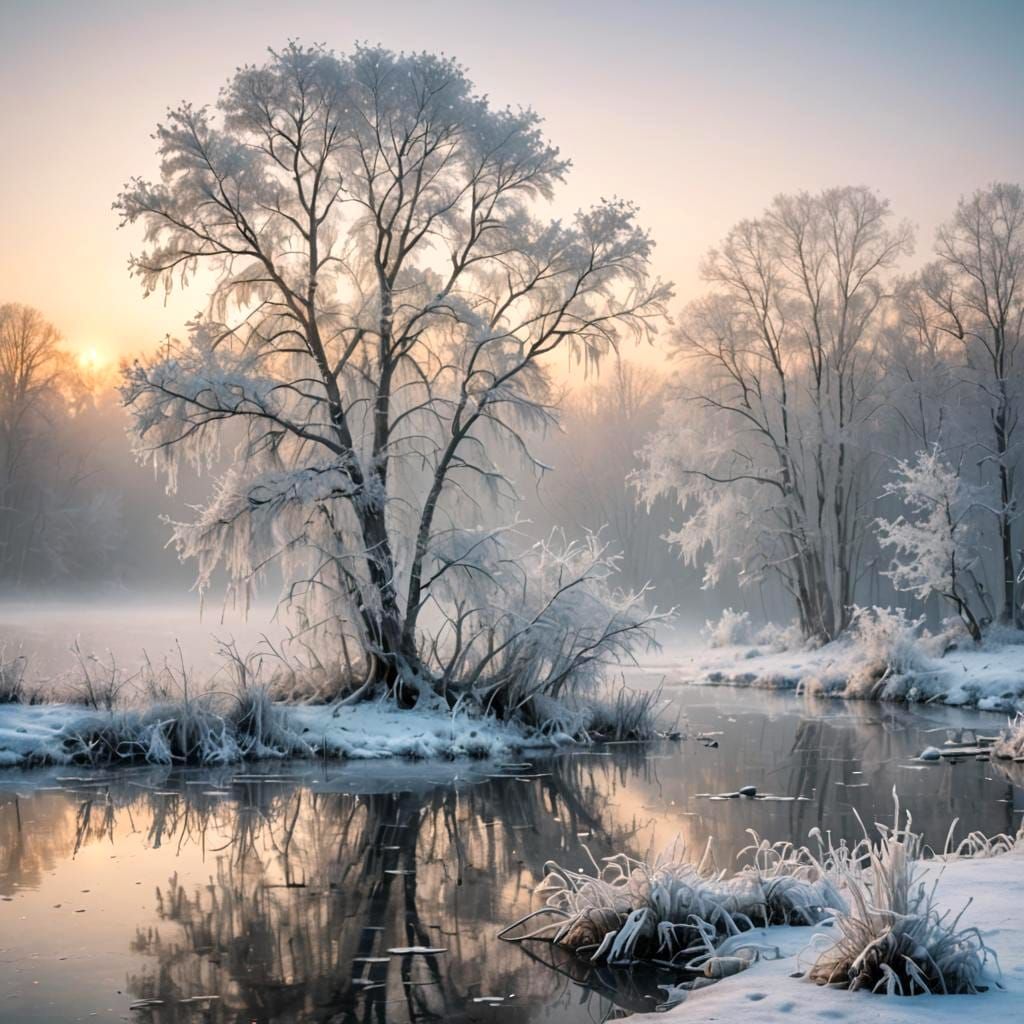 Winter Landscape Photography: Frosty Trees in Frozen Mist