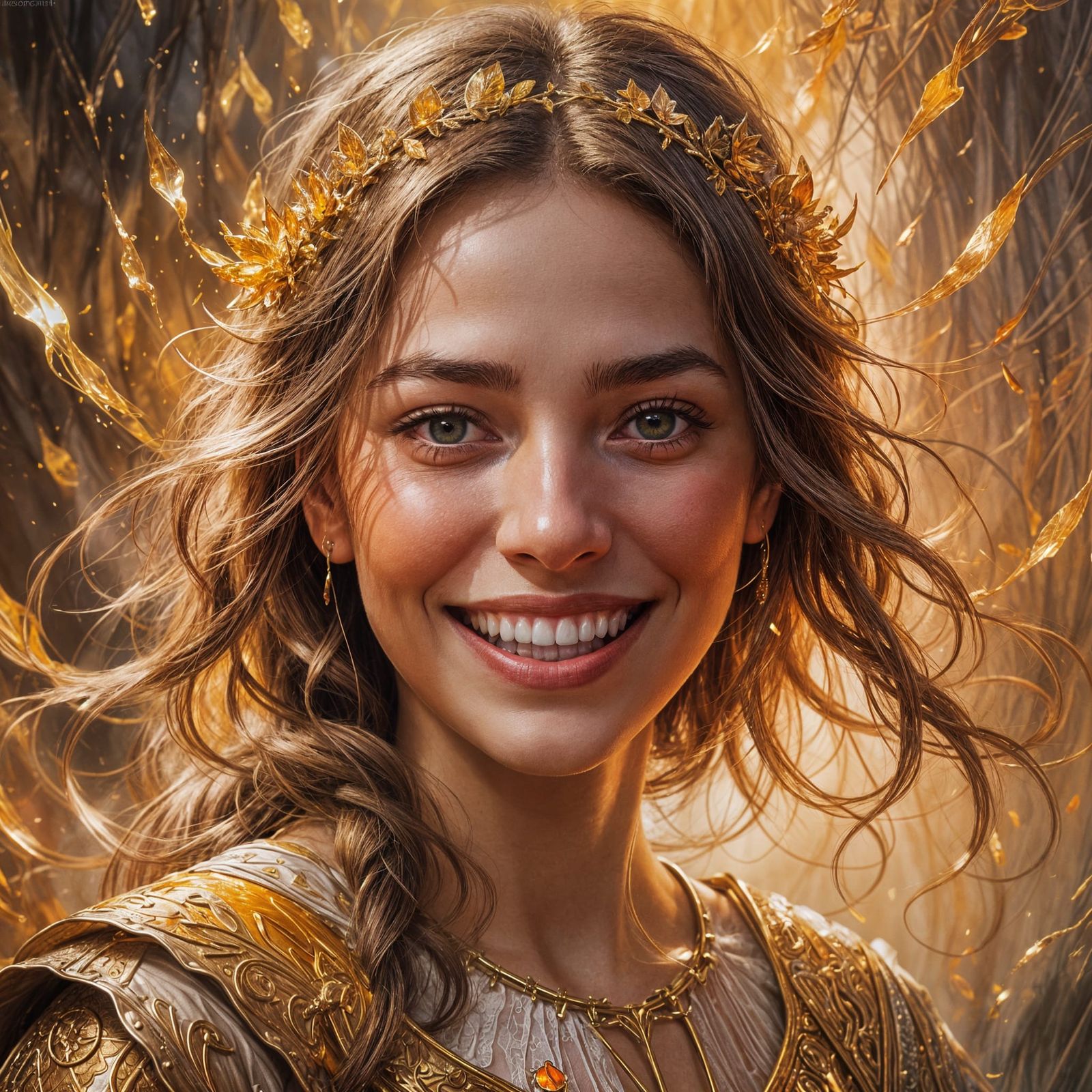 Radiant Smile Illuminates World as Fantasy Concept Art