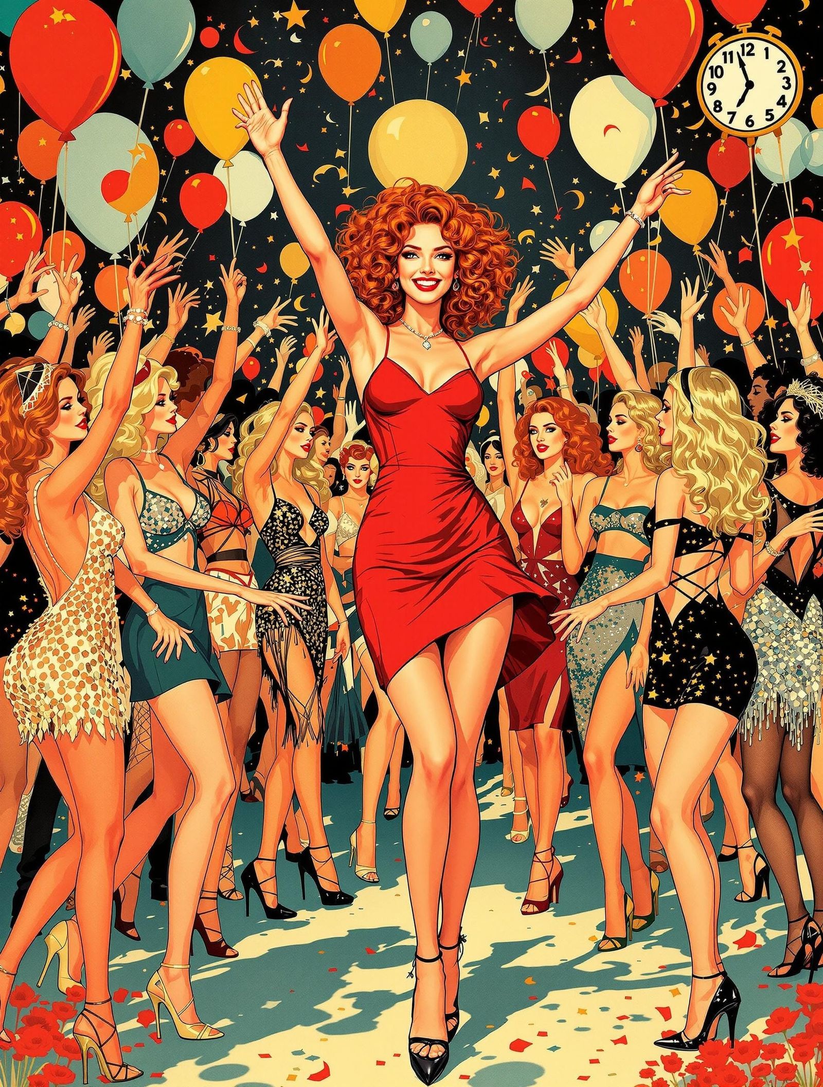 Glamorous Women Dance the Night Away in Art Deco Style