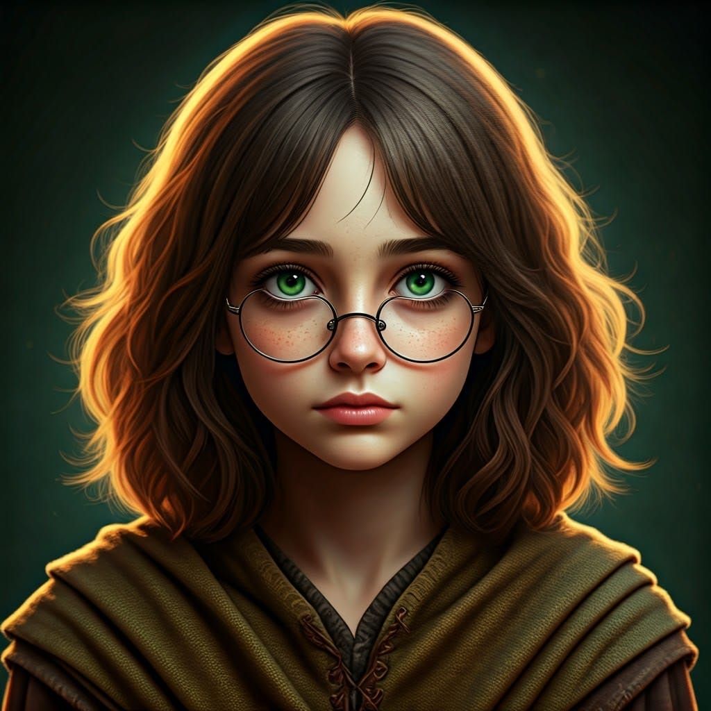 Introspective Teenager in Fantasy Concept Art Style