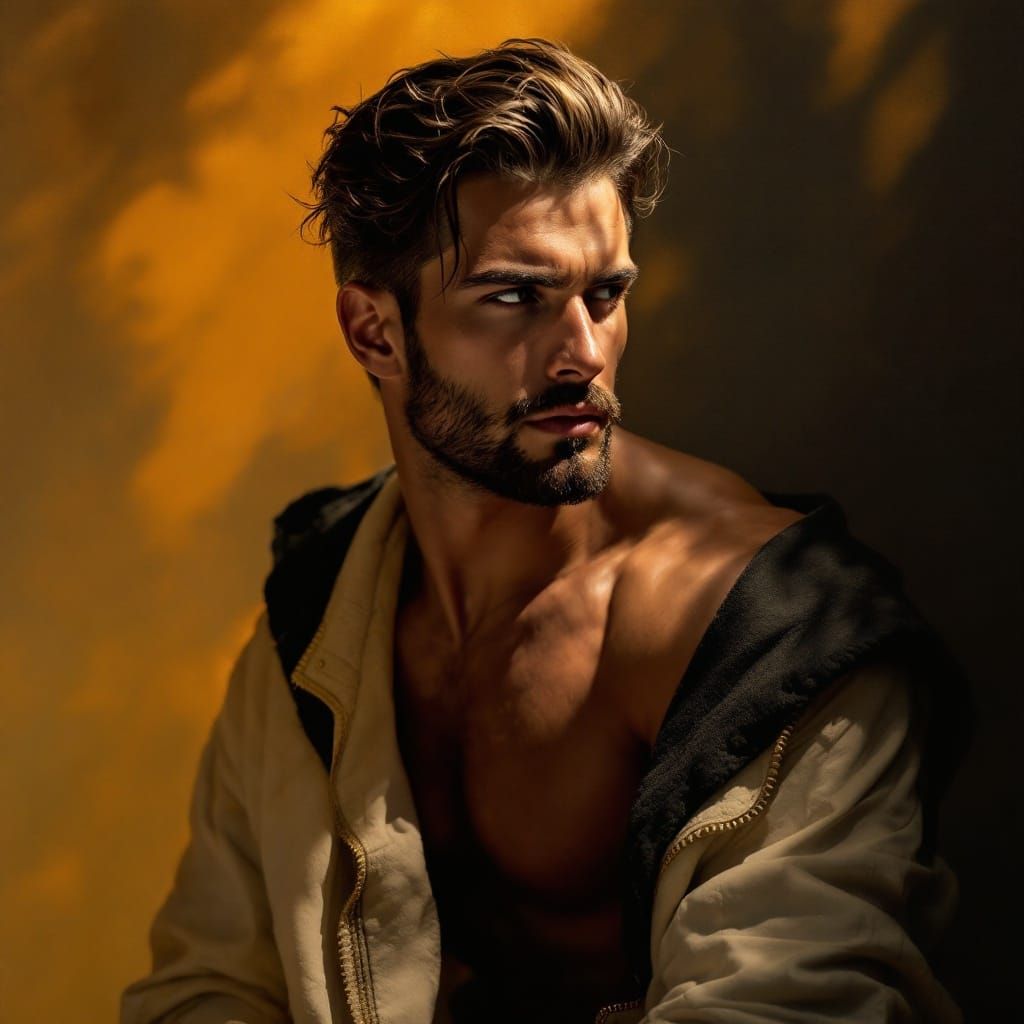 Regal Gentleman in Golden Renaissance Light