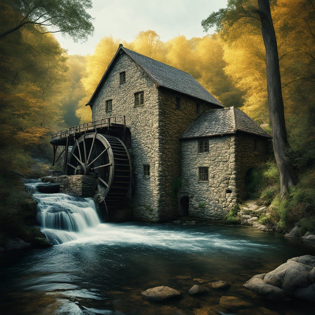 Ancient Waterwheel in a Northern Forest