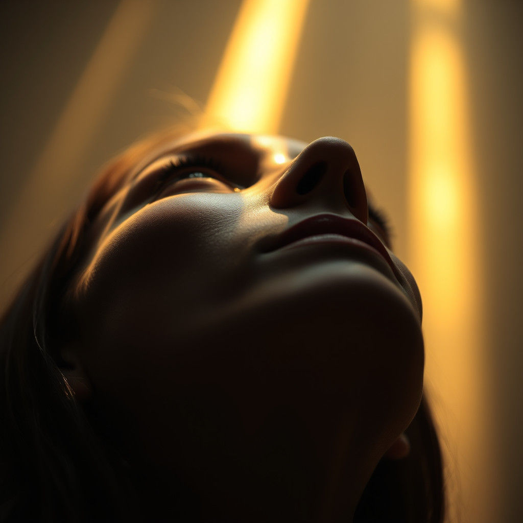 Contemplative Portrait in Ethereal Light