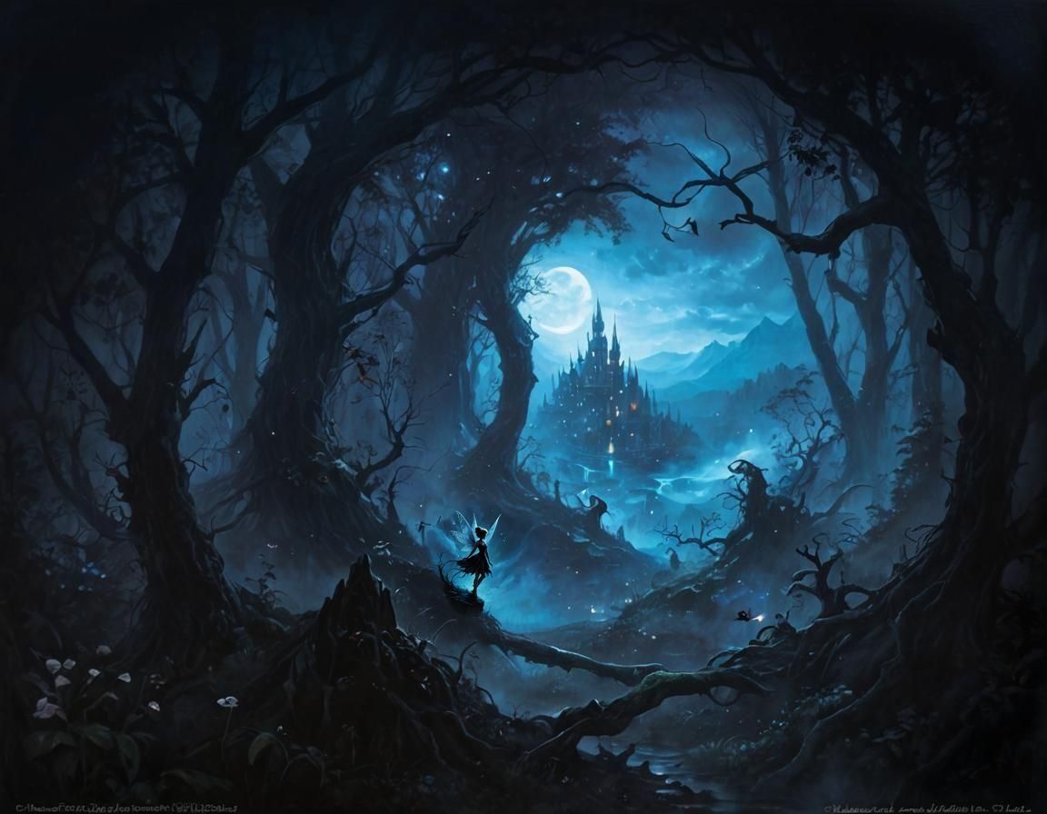 Dark Fairy Tale Femme Fatale Painting