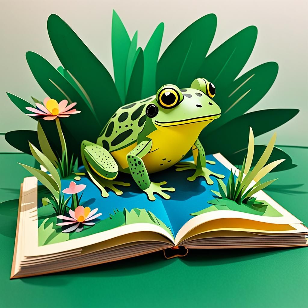 Frog King in City Pop-Up Book
