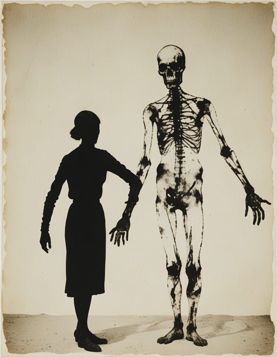 Haunting Spectral Beings in a Dreamlike Landscape