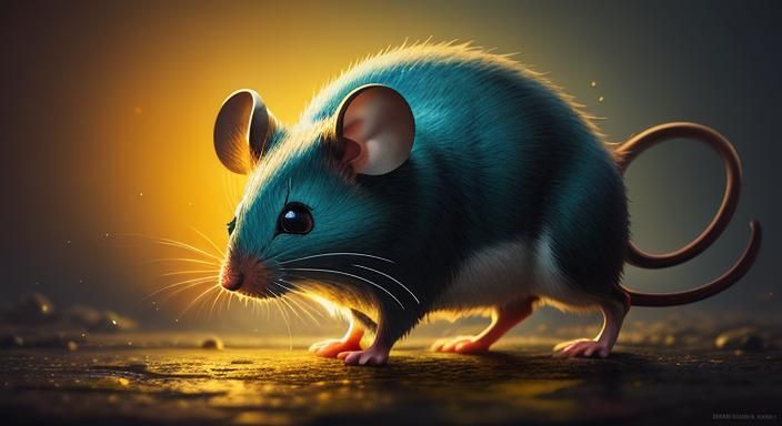 ilustration of a mouse with a  cheesey body, splash art, concept art, mid shot, intricately detailed, color depth, drama...