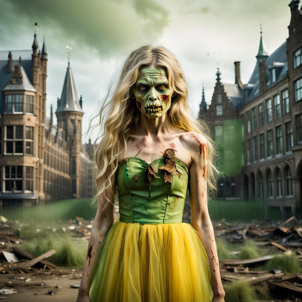 Blonde Zombie in Post-Apocalyptic The Hague