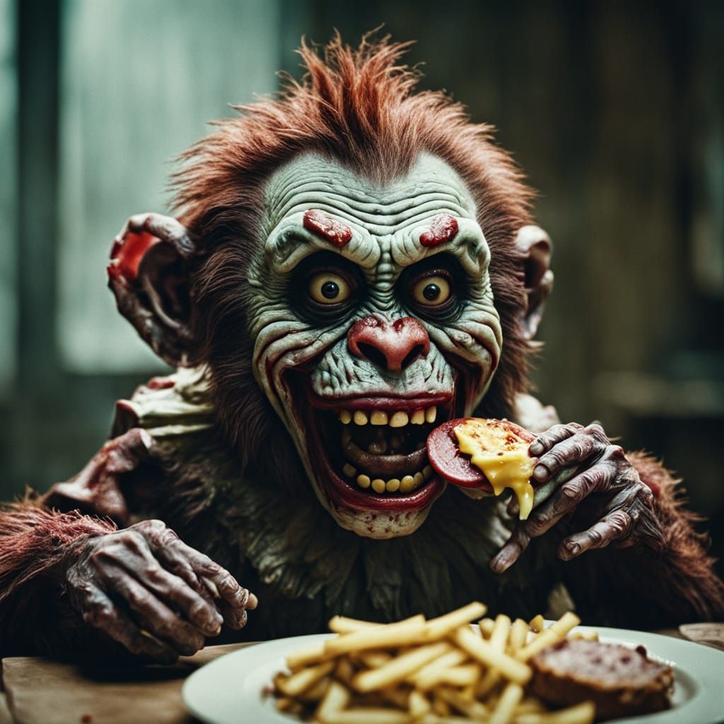 Epic Zombie Toddler Devours Fried Bologna in Cinematic Horro...
