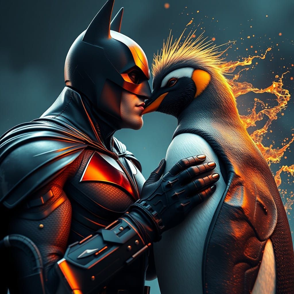 Batman's Whimsical Romance in Vibrant Fantasy