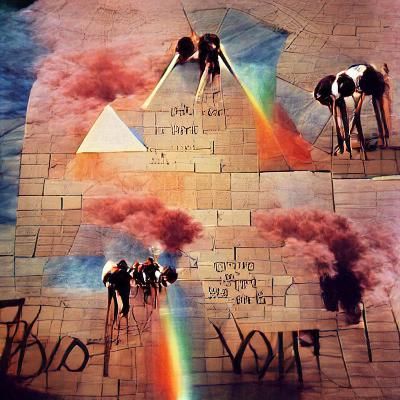 Psychedelic Landscape with Swirling Colors