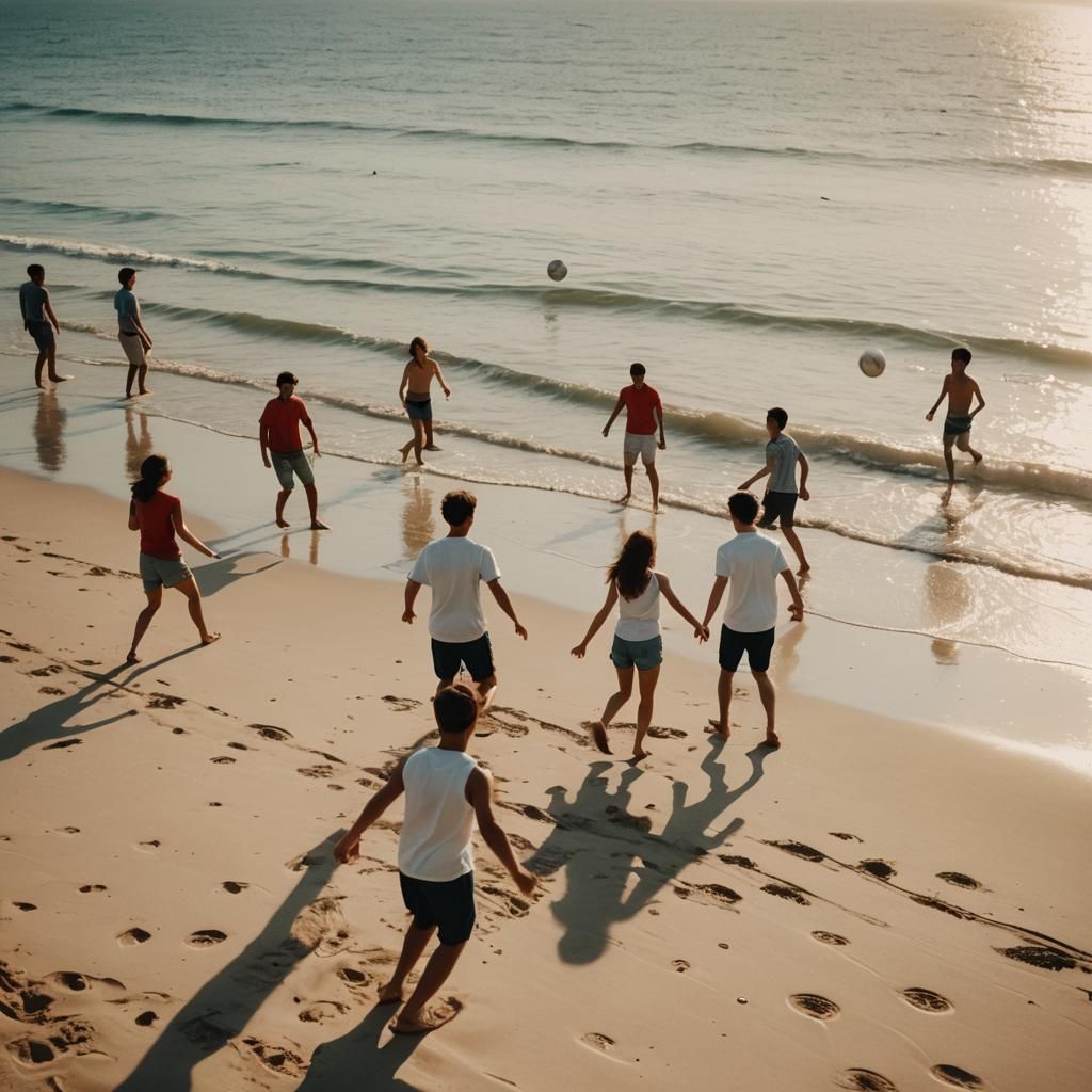 Beach Football at Golden Hour: Cinematic Summer Vibes
