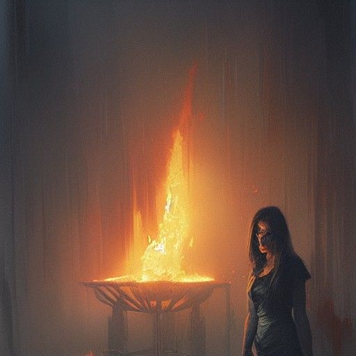 Sinister Burning Memory in Rutkowski Style