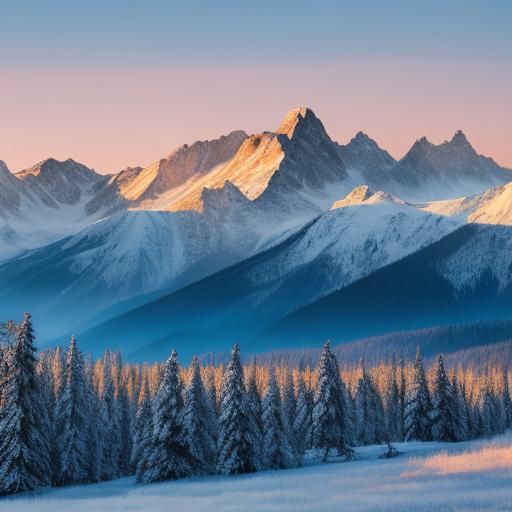 Mountains on a Crisp Sunday Morning