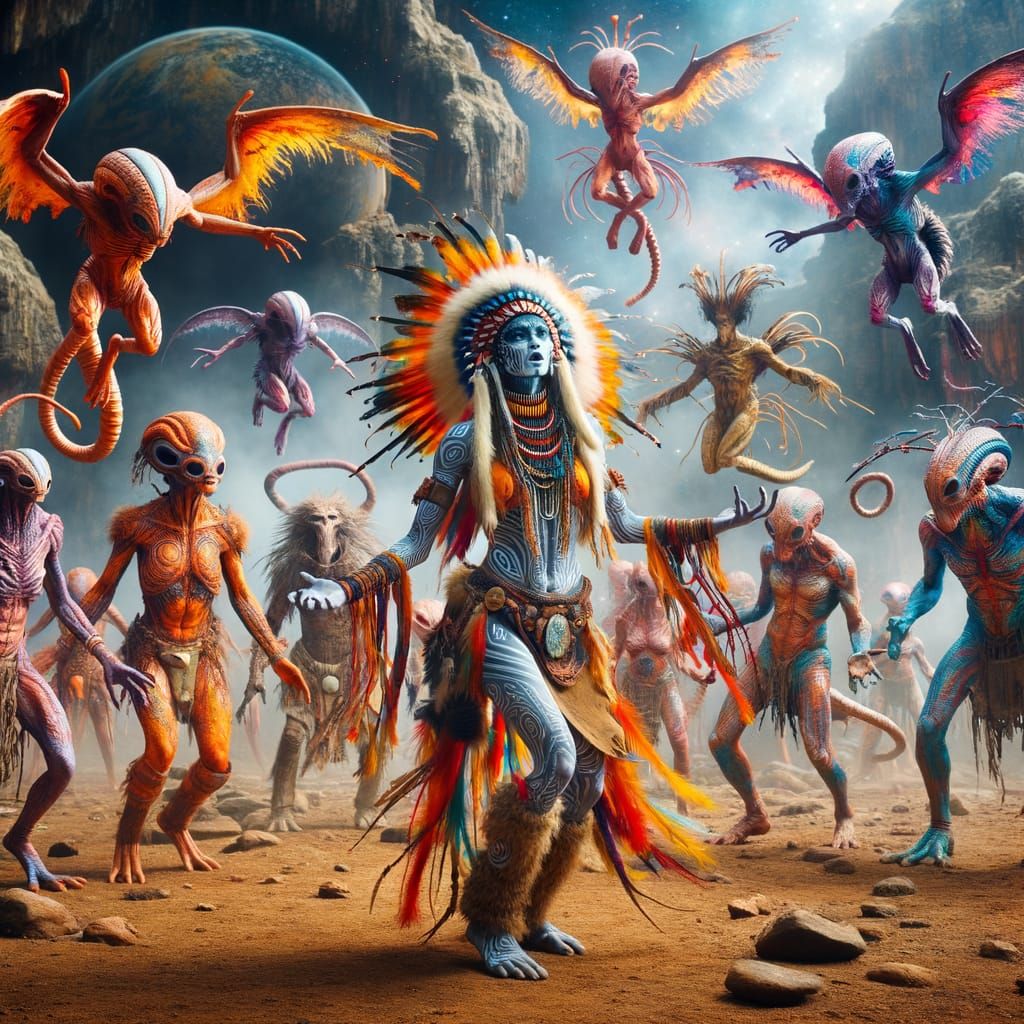 Medicine Man calling the Spirits