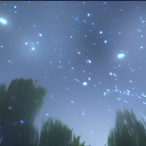 Blanket Falling From Stars in 3D Rendering