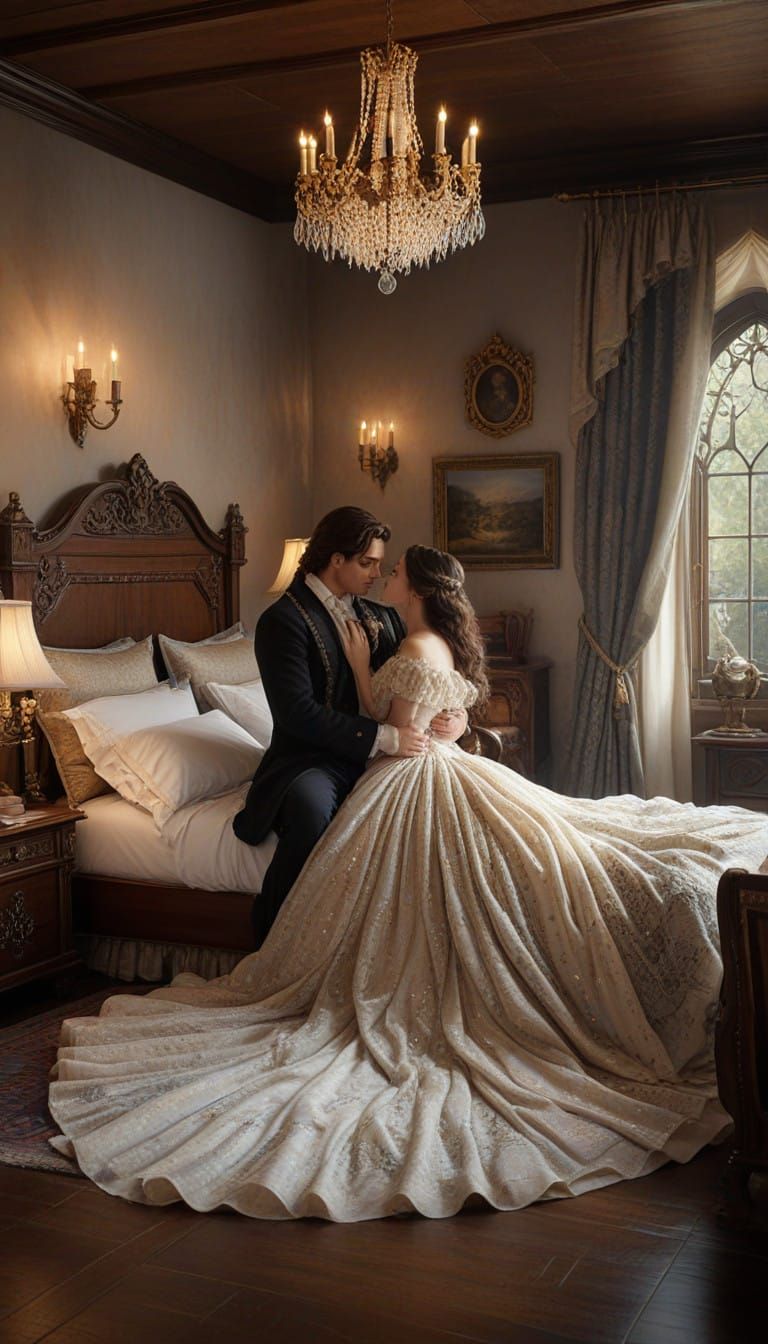 Ethereal Medieval Romance in Whimsical Style