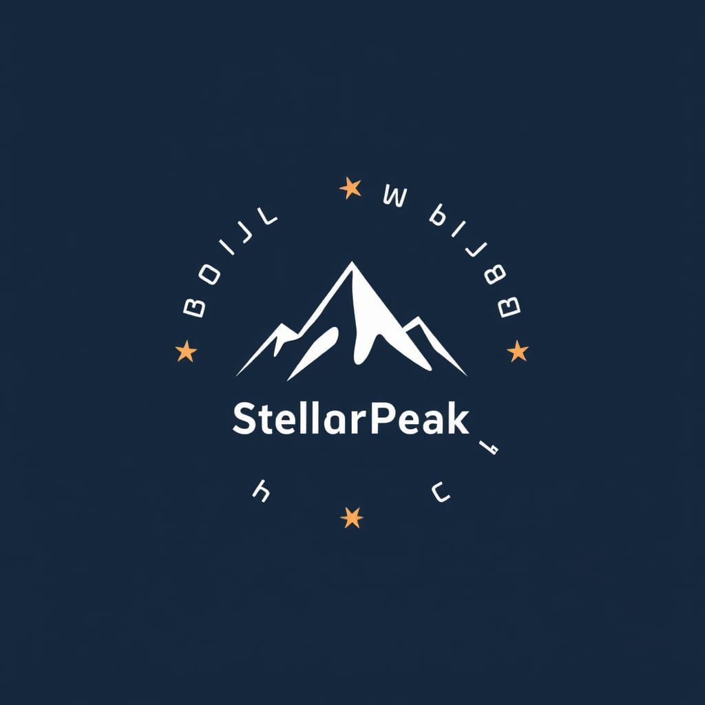 StellarPeak Minimalist Emblem Logo Design