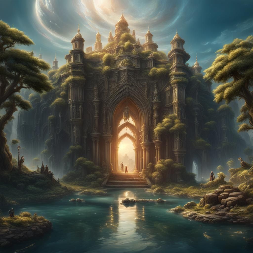 Divine Child of God in a Detailed Matte Painting