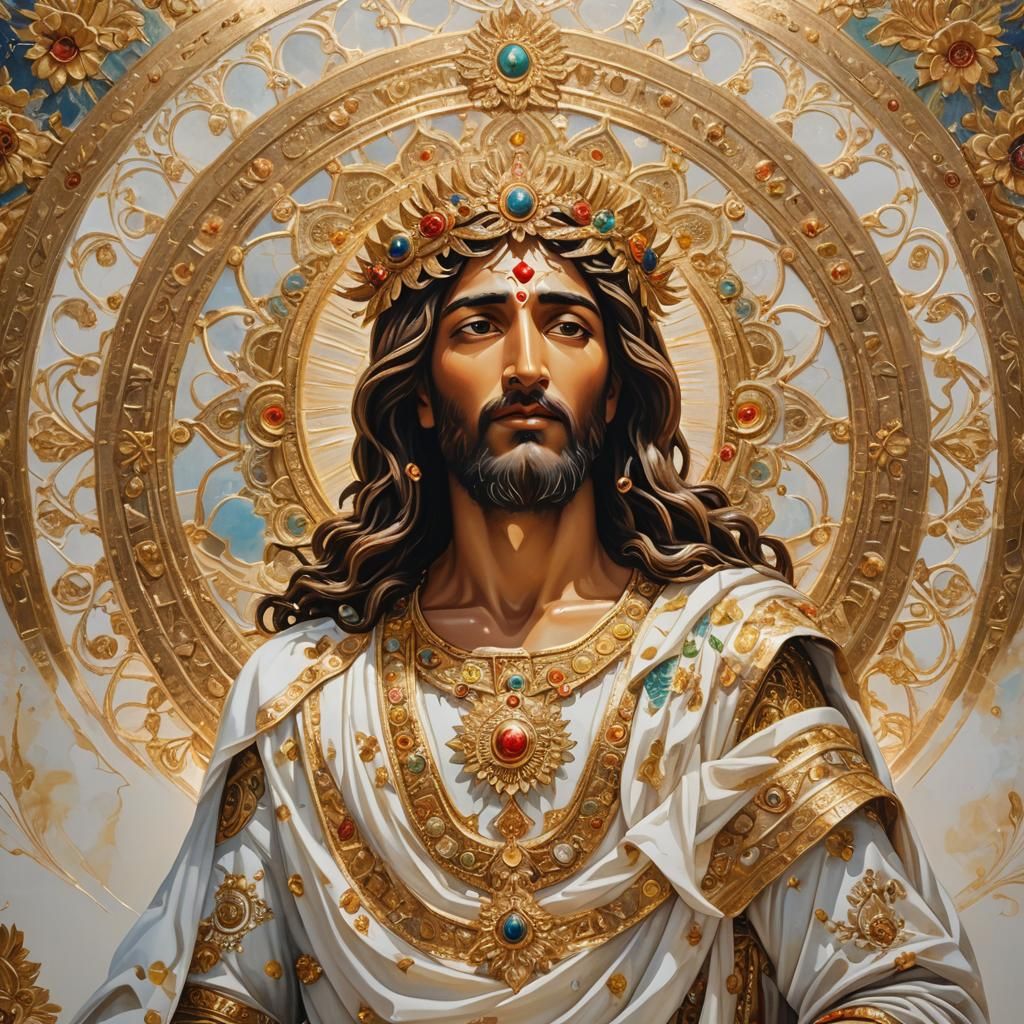 Jesus and Krishna in Radiant Glory: Sacred Art