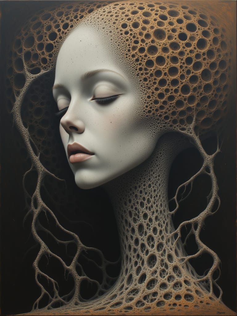 Queen's Face Emerges from Oppressive Volumetric Landscape