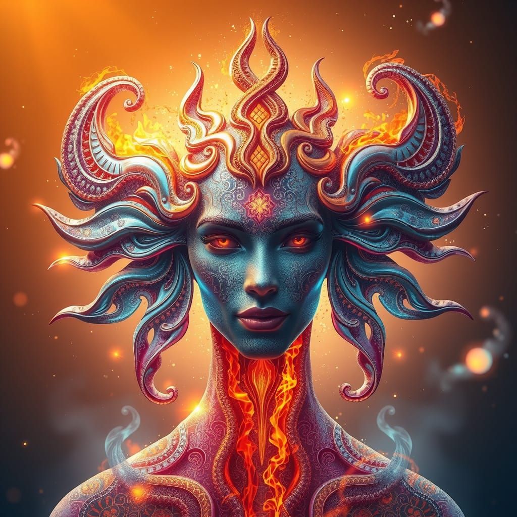 Ethereal Elemental Being in Hyper-Realistic Digital Art