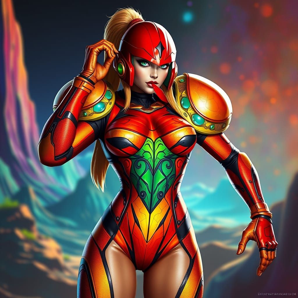 Samus Aran in Stunning High-Fashion Swimsuit