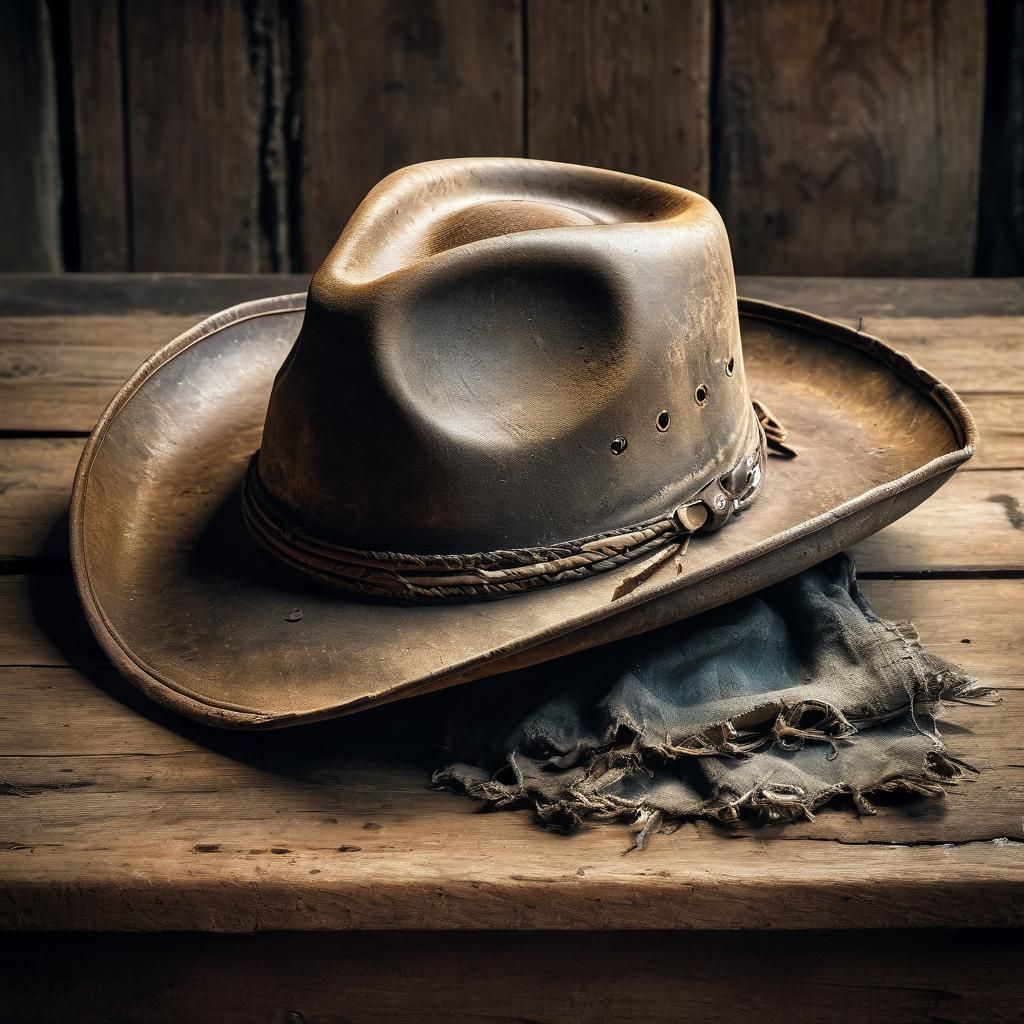 Worn Cowboy Hat Reveals Rugged Past