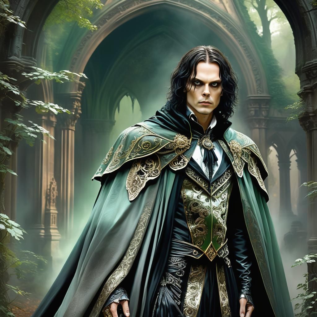 Gothic Prince in Ethereal Cathedral Woods