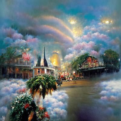 Vintage New Orleans Scene, 1953