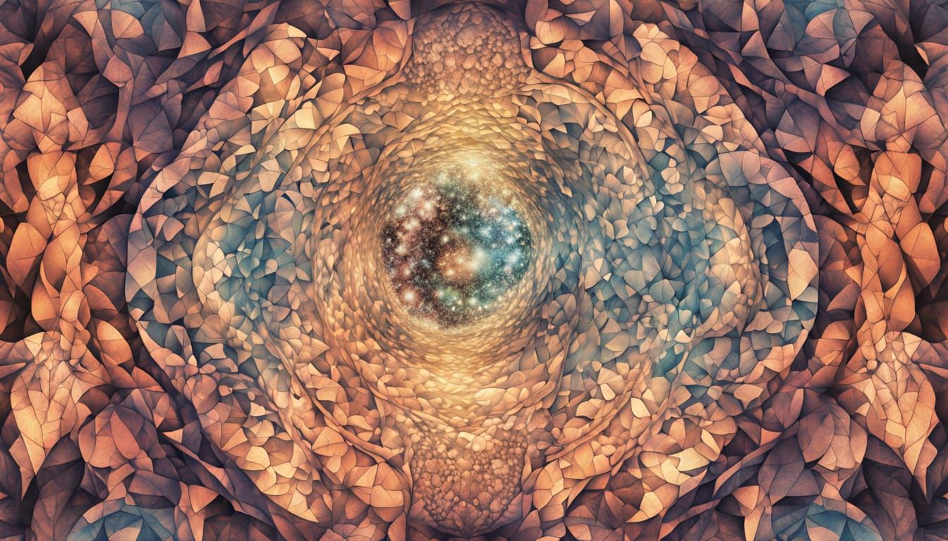 Cosmic Lake Reflecting a Starry Galaxy