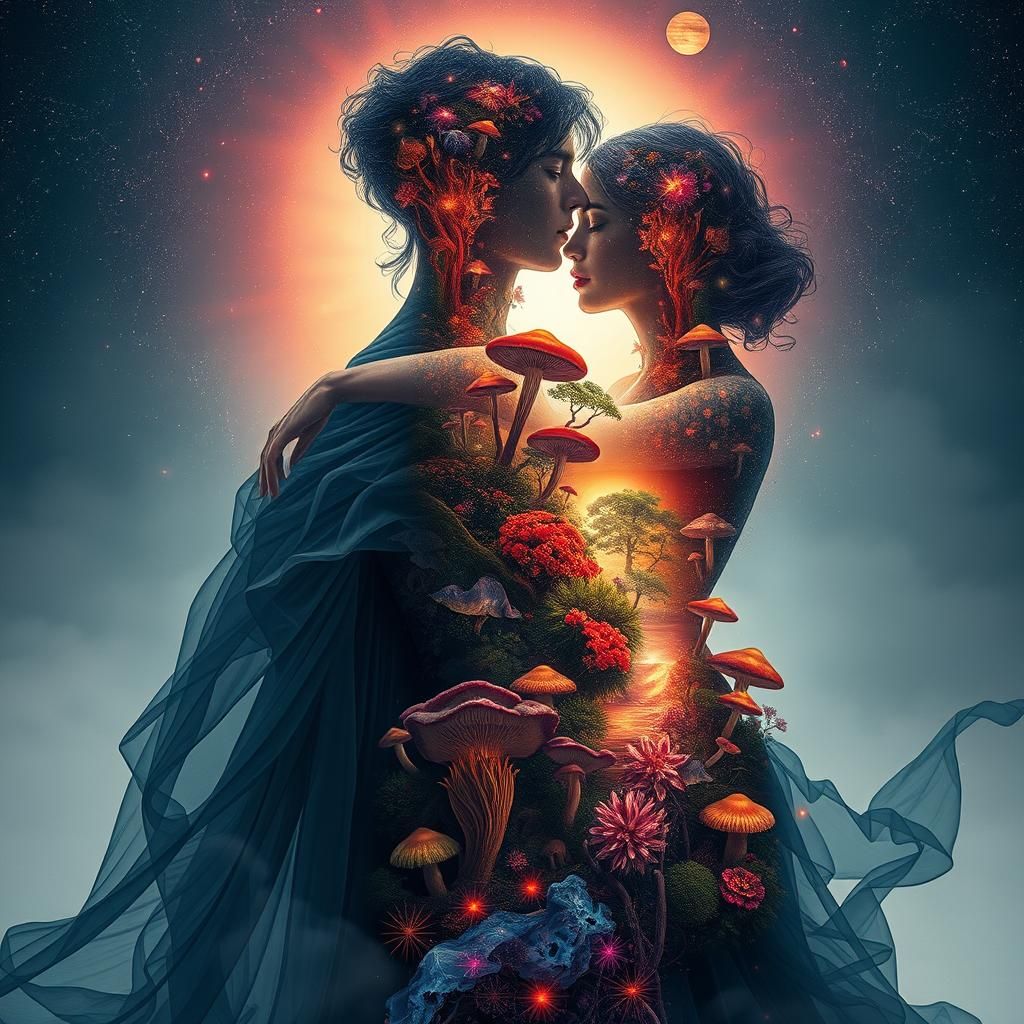 Ethereal Figures in Dreamlike Mindscape Concept Art