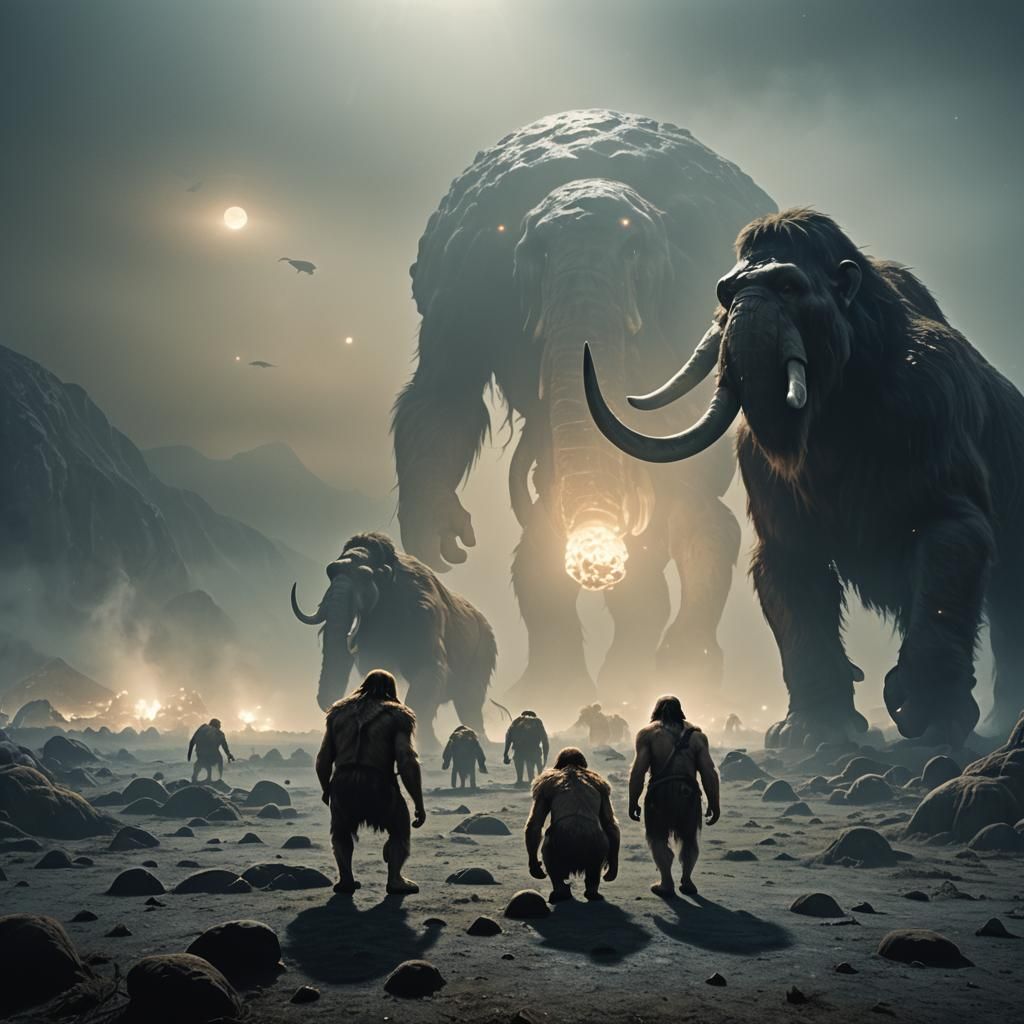 Neanderthals Observe UFO in Prehistoric Landscape