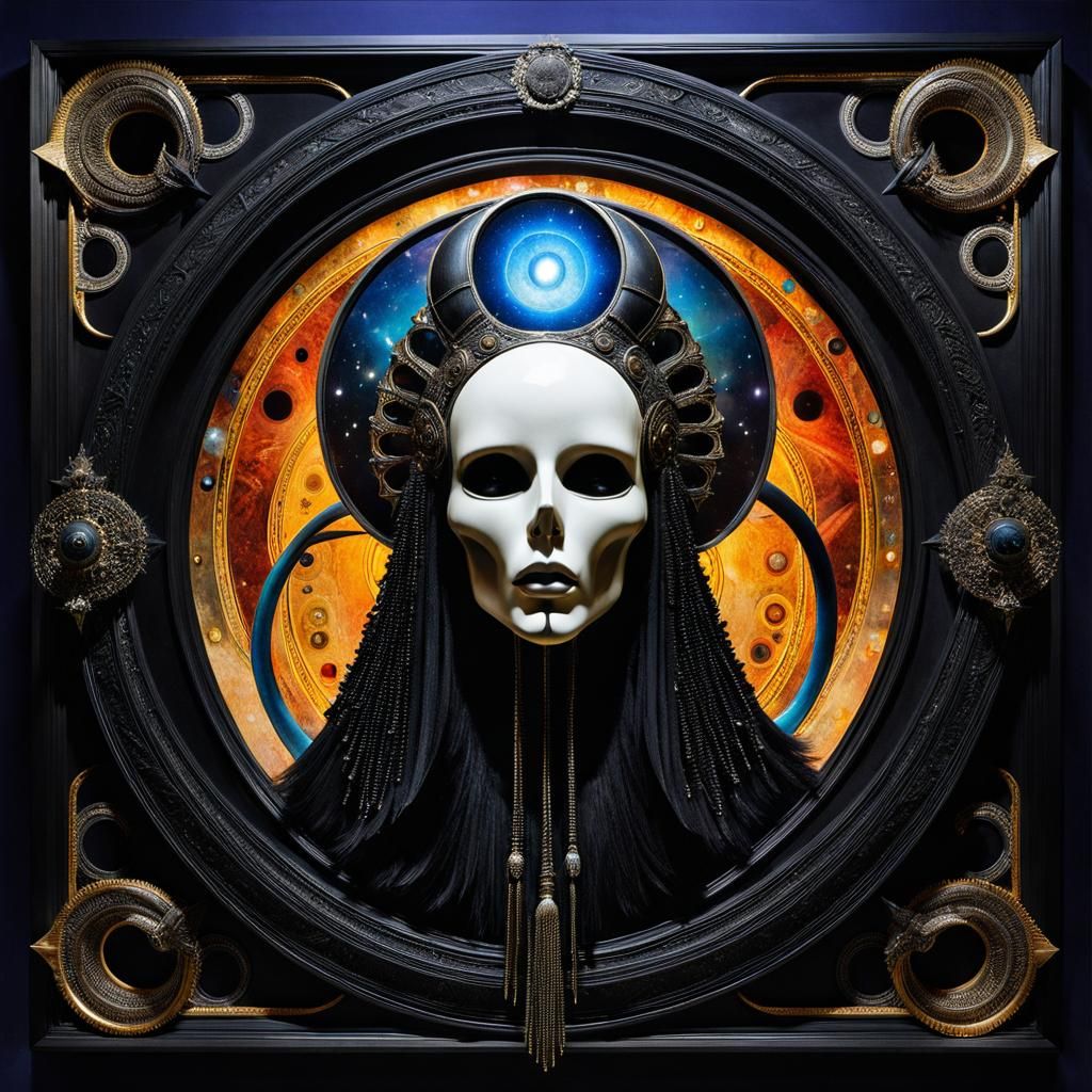 Dark Star Artwork Inspired by Giger, Mucha, Klimt