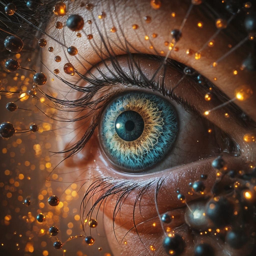 Epic Eye with Dramatic Fireworks Display