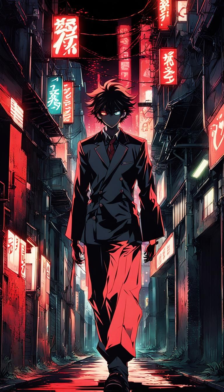 Villain Kouta Hirano in Anime Key Visual Style