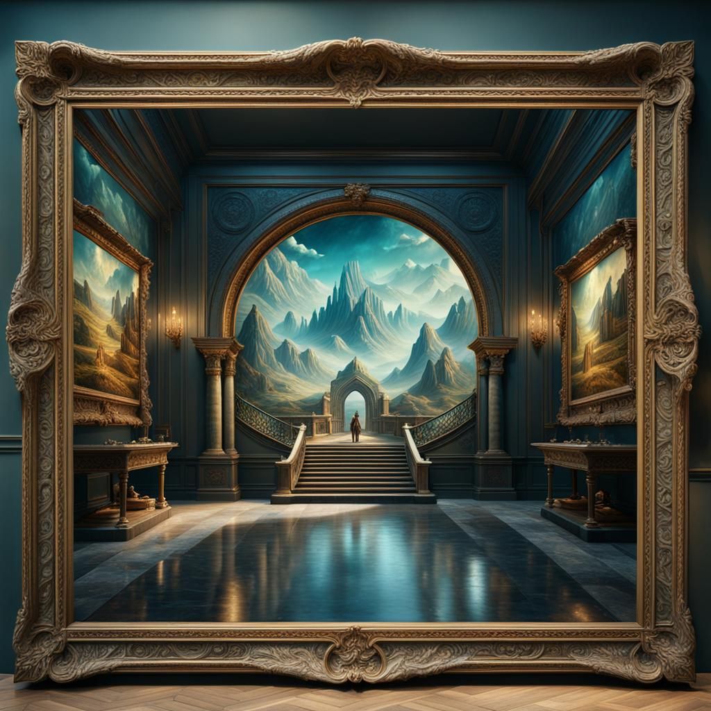 Invisible Art in Frames at a Museum