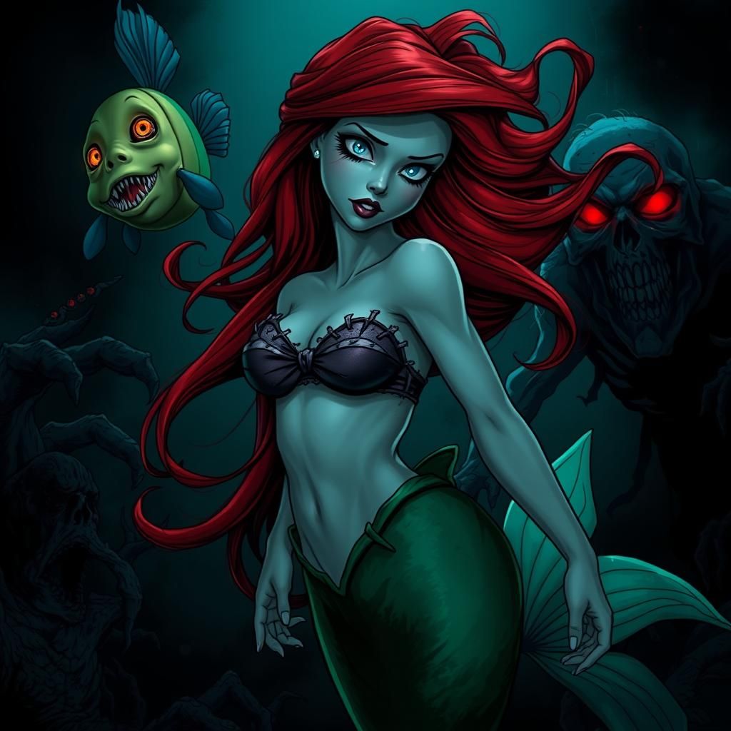 Dark Ariel in Gothic Comic Book Art