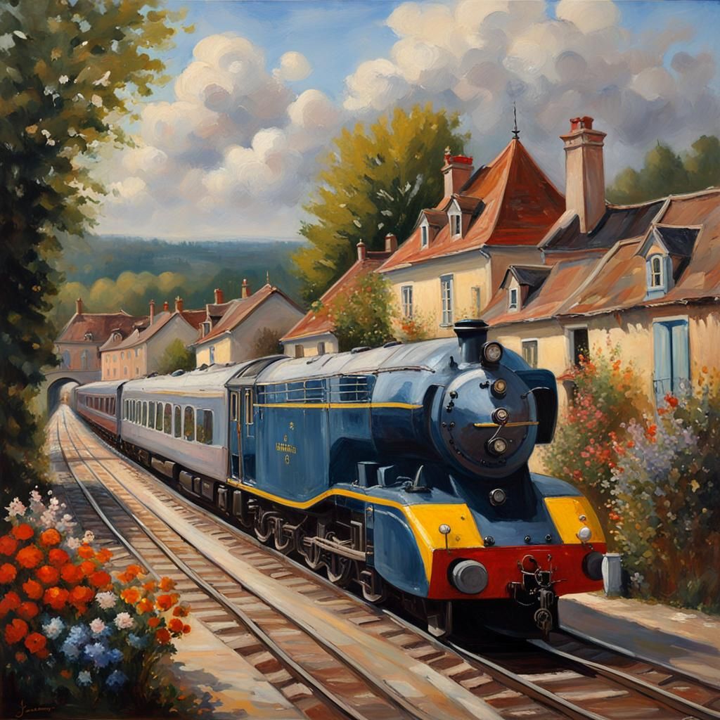 Eurostar Train Journey Through Romantic Village