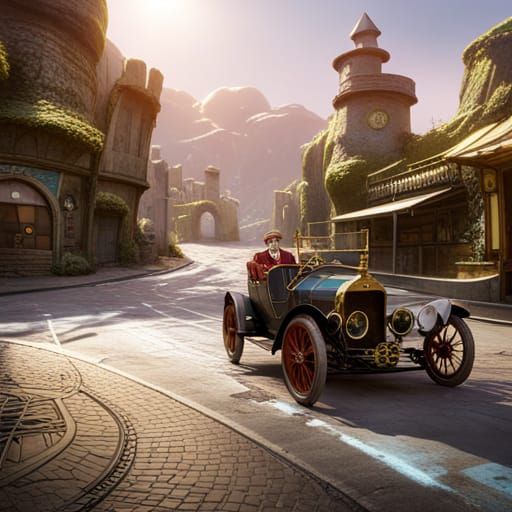 Detailed Matte Painting of Chitty Chitty Bang Bang