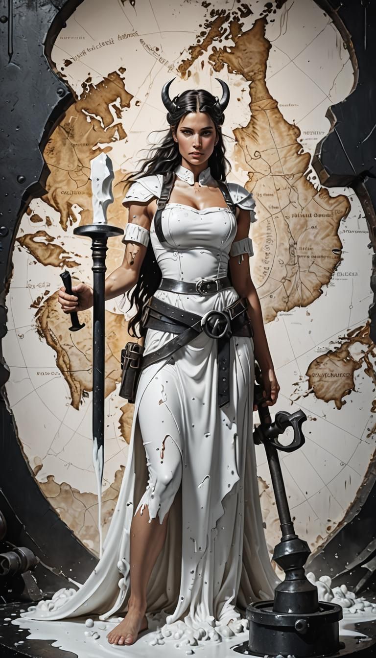 Epic Milk Goddess Blacksmith with Hammer