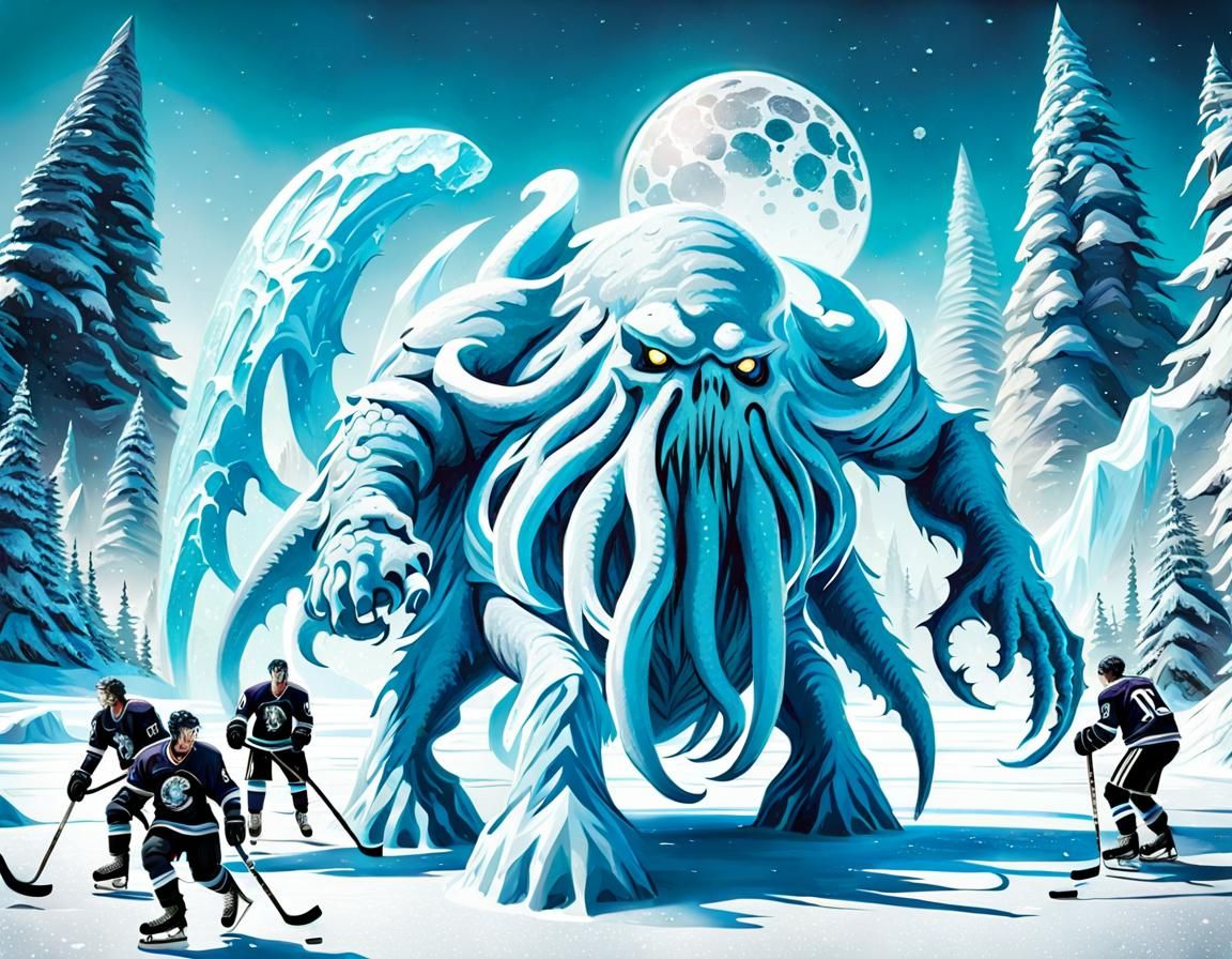 Lovecraftian Monsters Play Hockey on Ice Planet