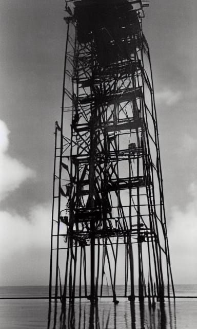 Ethereal Cosmic Aurora Illuminates Endless Video Tower
