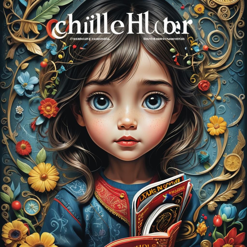 Childbook Art Magazine Cover with Flashy Words