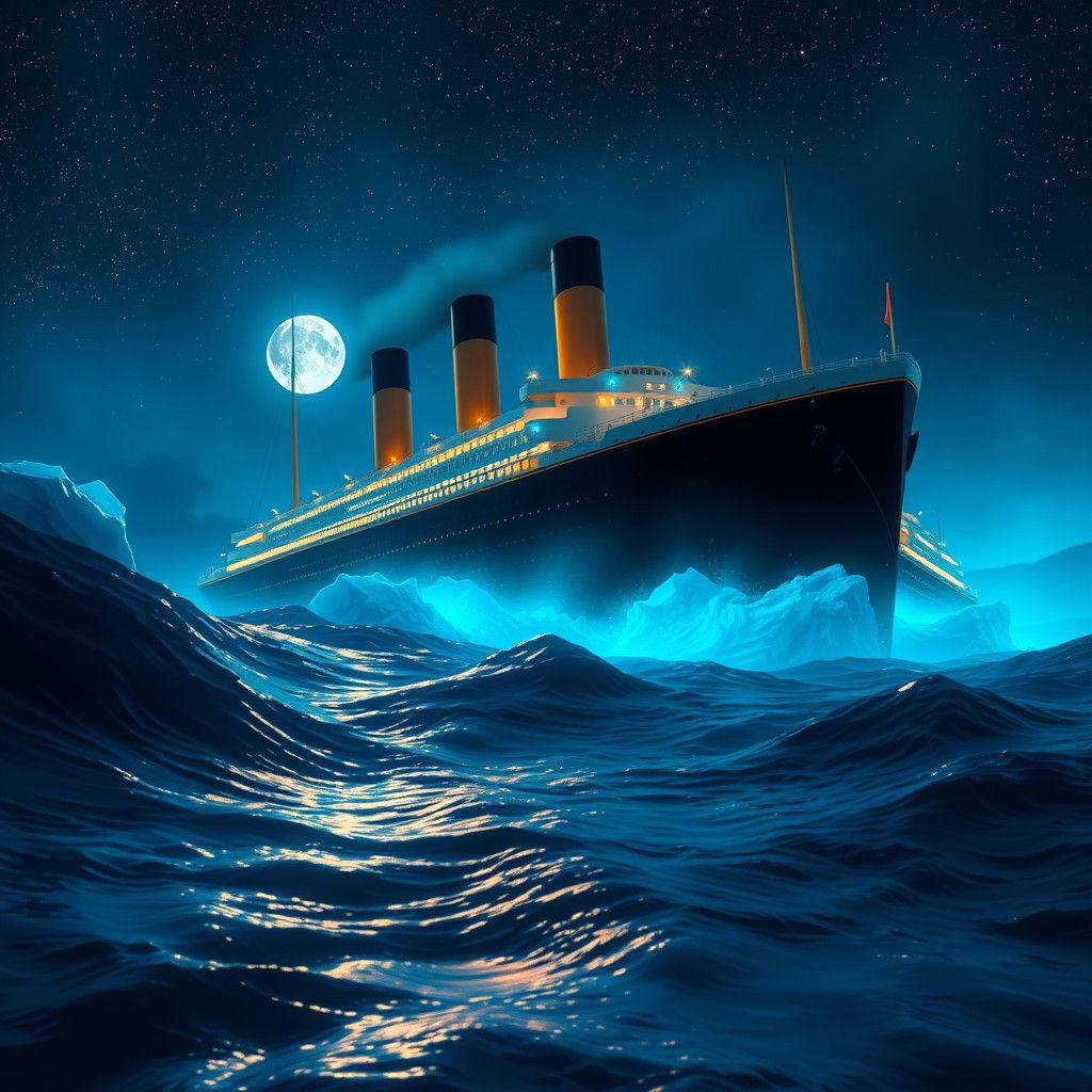 Titanic Before Disaster: Ethereal Digital Concept Art
