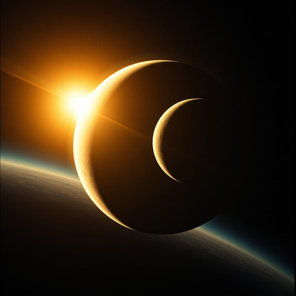 Ethereal Nova Illuminates Terrestrial Planet and Moon